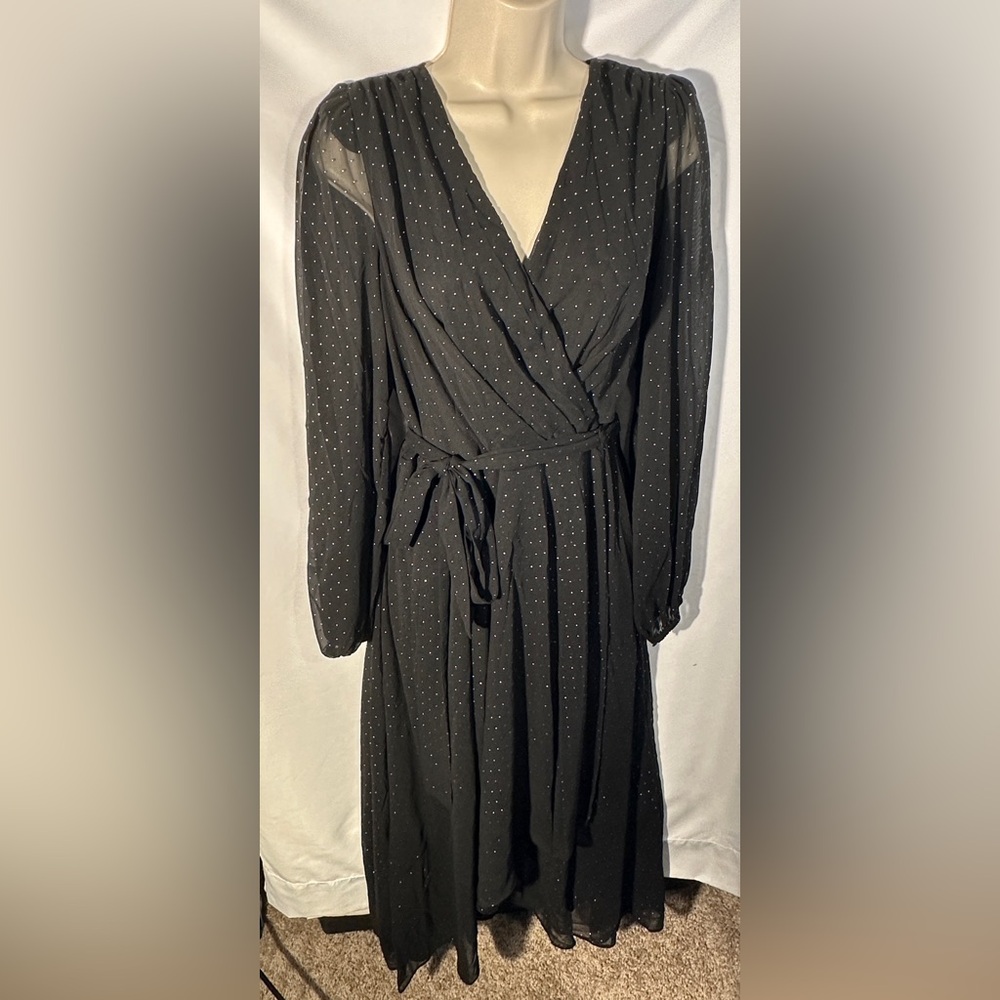 Tommy Hilfiger Black Long Sleeve Hi-low dress